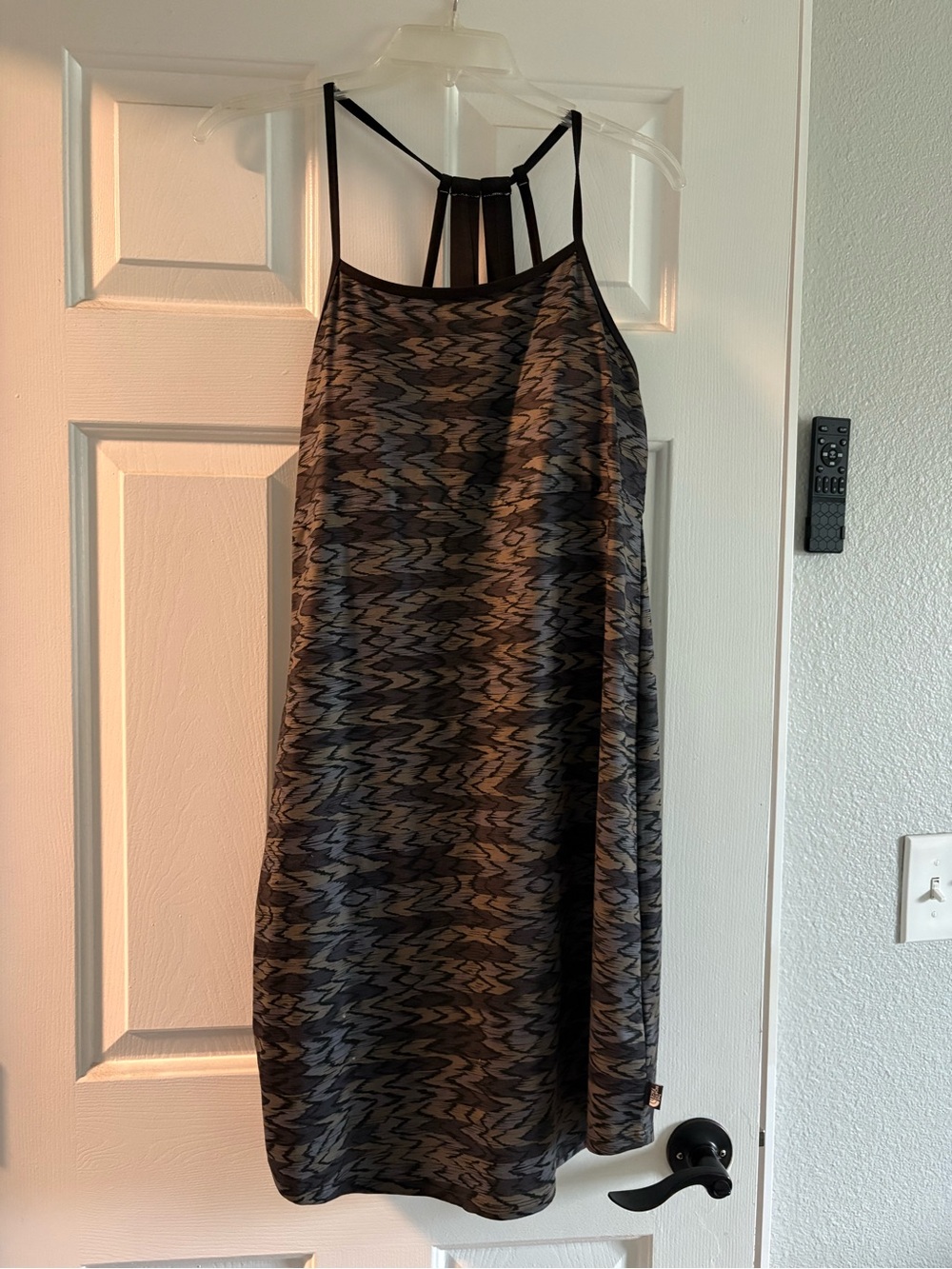 The North Face Black and Gray Patterned Strappy Midi Dress